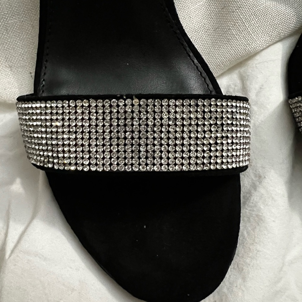 Kalina Embellished Suede Ankle-Strap Sandals - Picture 7 of 8
